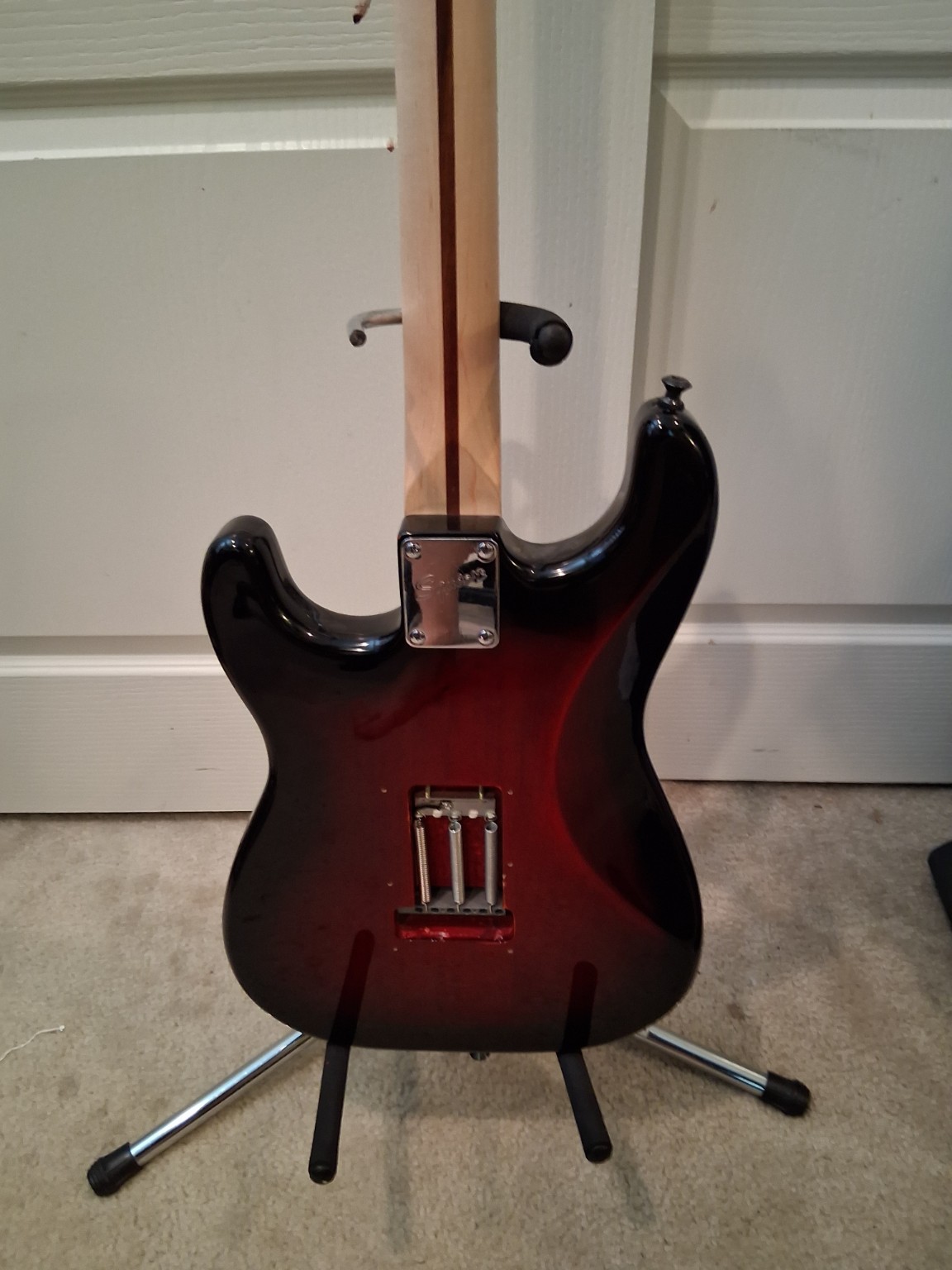 Back of 2017 Squier Standard Stratocaster